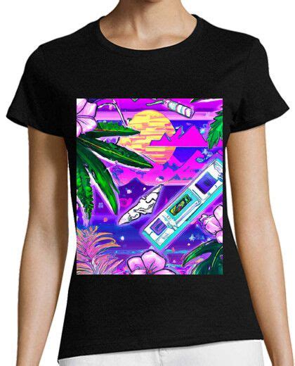 Playera hawaii vaporwave synthwave hawaiian laTostadora México Mens