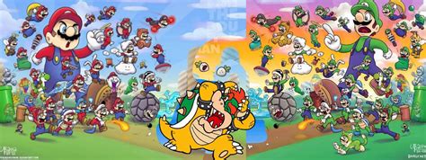 Mario And Luigi Vs Bowser By Nicholasblasi On Deviantart