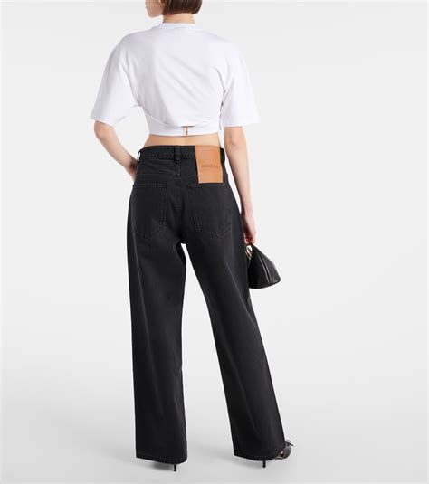 Le De N Mes Large Wide Leg Jeans In Black Jacquemus Mytheresa