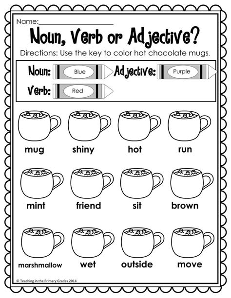 Free Worksheet Printable On Noun And Verbs