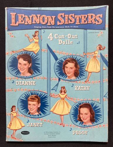 Vintage Lennon Sisters Paper Doll Set Whitman 1958 Lawrence Welk Tv Show 4608824046