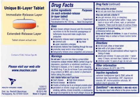 Mucinex D Expectorant & Nasal Decongestant 1200mg Tablets, 24 ct - Fred ...