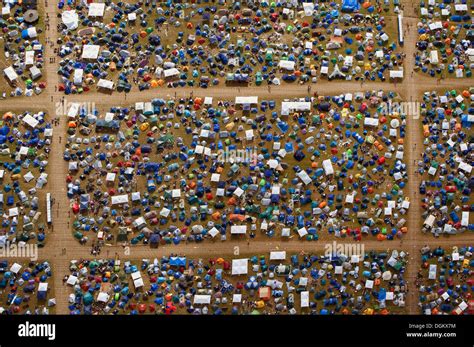 Aerial view, Hurricane Festival, camping site, Scheeßel, Lower Saxony ...