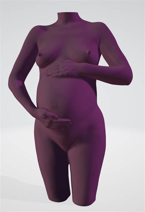 Stl File Scanned Naked Woman Pregnant Edited D Print Object To