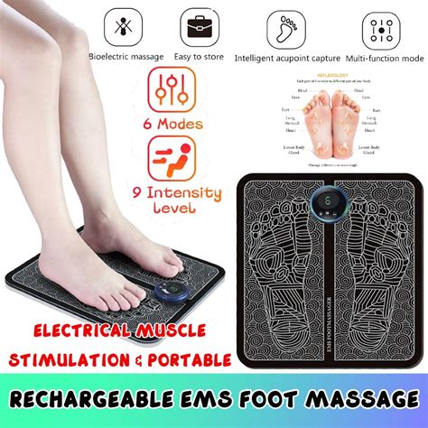 Ship From Kl Electric Ems Foot Massage Pad Pengurut Kaki Ems Foot