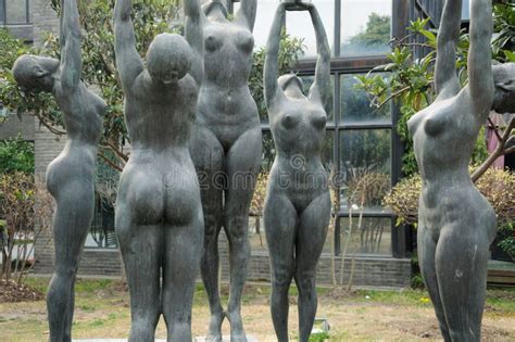 Nude Sculptures In Shanghai Art Area Editorial Stock Photo Image Of Outside Nude 72215813
