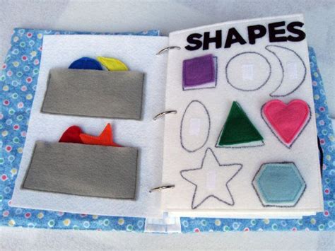 Shapes Felt Quiet Book Page For Toddler Boy Or Girl One Page Etsy