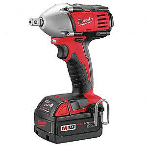 MILWAUKEE 1/2" Cordless Impact Wrench Kit, 18.0 Voltage, 184 ft.-lb ...