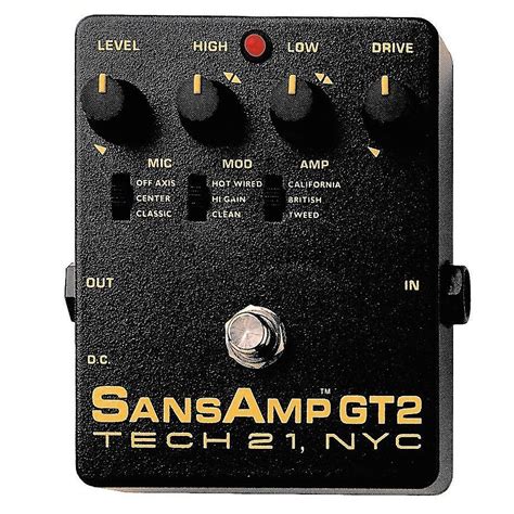 Tech 21 SansAmp GT2 Tube Amp Emulation Pedal | Reverb