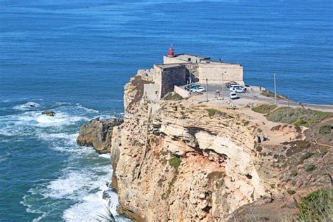 Fuerte Nazare De Sao Miguel Arcanjo Portugal Foto De Archivo Imagen