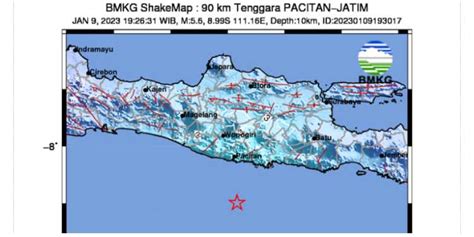 Update Gempa M5 6 Di Pacitan Terasa Di Yogyakarta Hingga Kebumen