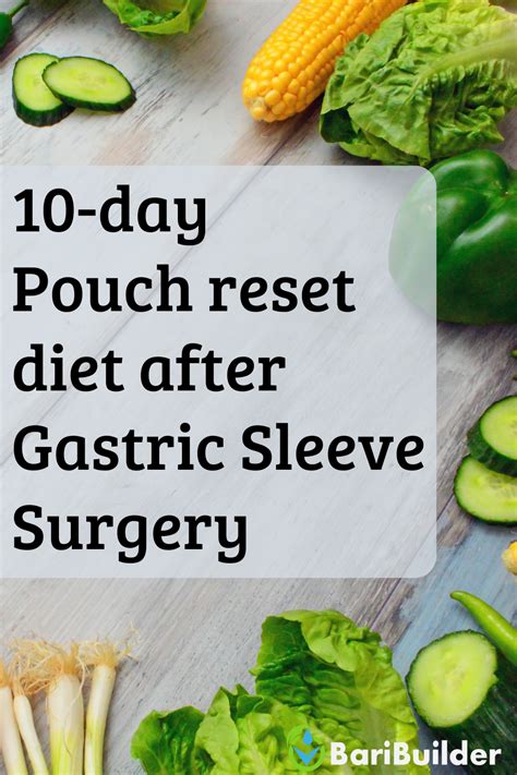 Gastric Sleeve Pouch Reset Sleeve Surgery Diet Pouch Reset Gastric Sleeve Diet