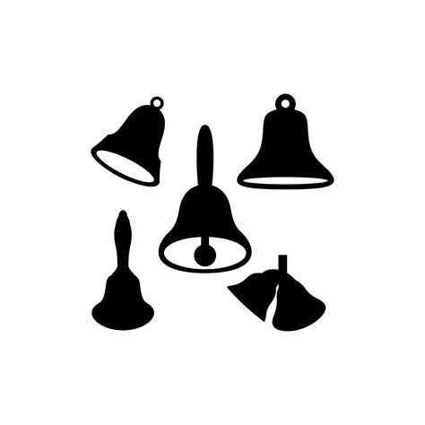 bell set silhouette icon logo 16333625 Vector Art at Vecteezy