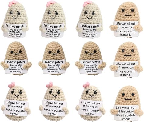 Amazon Suoluo Pcs Positive Potato Crochet Emotional Support