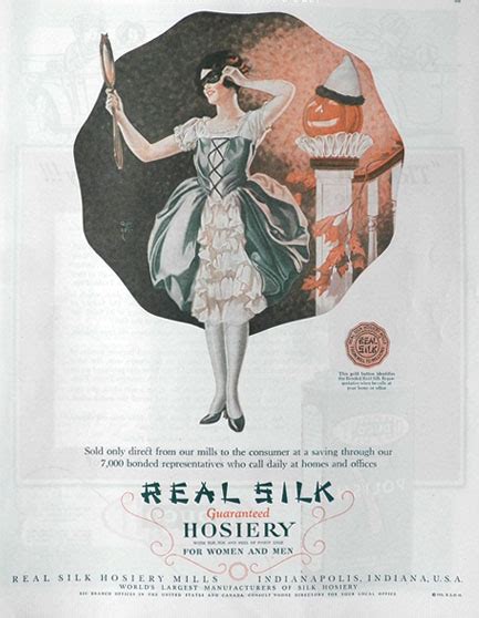 1925 Real Silk Hosiery Ad Roy Best Costume Lady Vintage Clothing