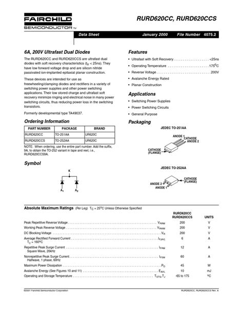 Datasheet | Diode | Rectifier