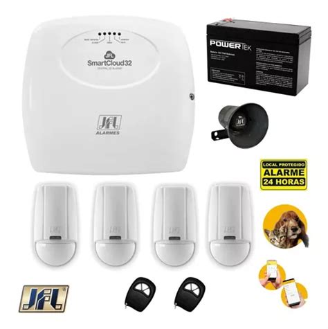 Kit Alarme Wifi Jfl Smartcloud Sensores Sem Fio Frete Gr Tis