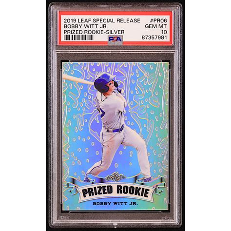 Bobby Witt Jr 2019 Leaf Special Release Prized Rookie Silver PR06 RC