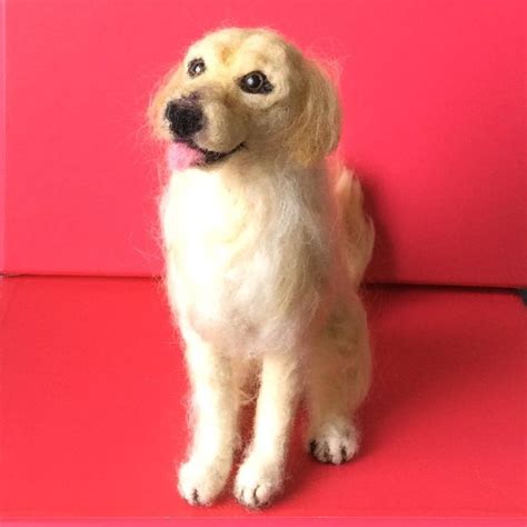 Golden Retriever Memorial Custom Needle Felted Dog Pet Etsy Canada