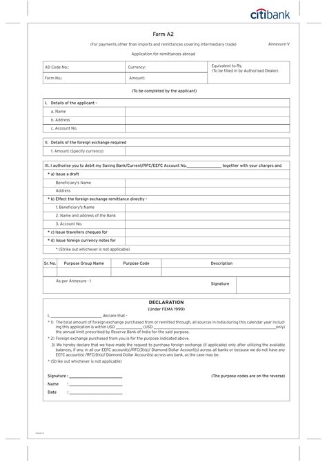 Form A Bank Remittance Fill Out Printable Pdf Forms Online