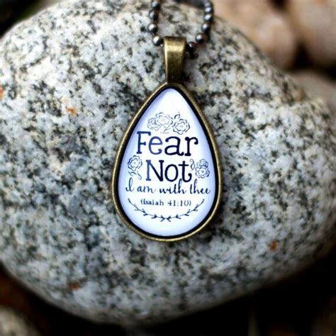 Fear Not I Am With Thee Isaiah 4110 Necklace Bible Verse