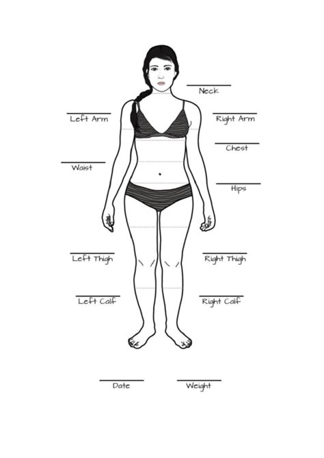 Top 6 Female Body Measurements Charts Free To Download In Pdf Format