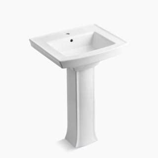 Kohler K-2359-1-0 White Archer 24" Rectangular Pedestal Bathroom Sink ...