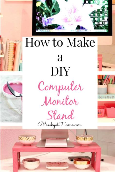 How to Make a DIY Computer Monitor Stand - Bluesky at Home