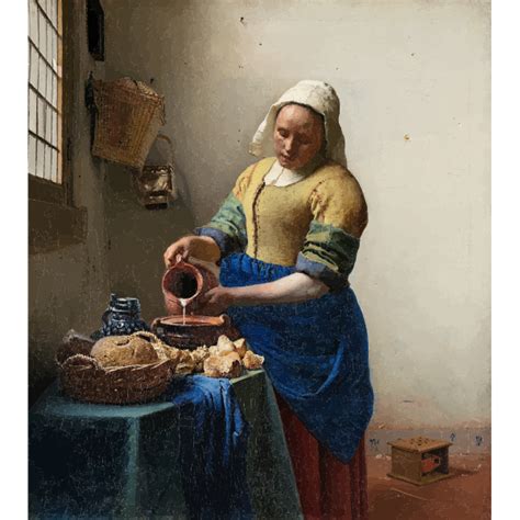 The Milkmaid By Johannes Vermeer Free Svg