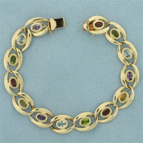 Multi Colored Semi Precious Gemstone Bracelet In 14k Oct 10 2019 Erics Estate And Jewelry In Fl