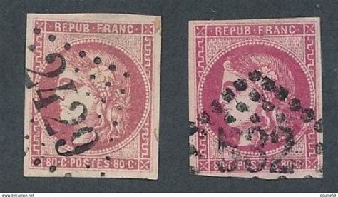 1870 Emission De Bordeaux AB 288 FRANCE Lot Avec N49 Obl 2