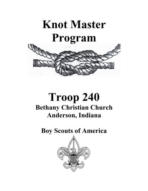 Knot Master Program Troop 240 - Troop 240 BSA