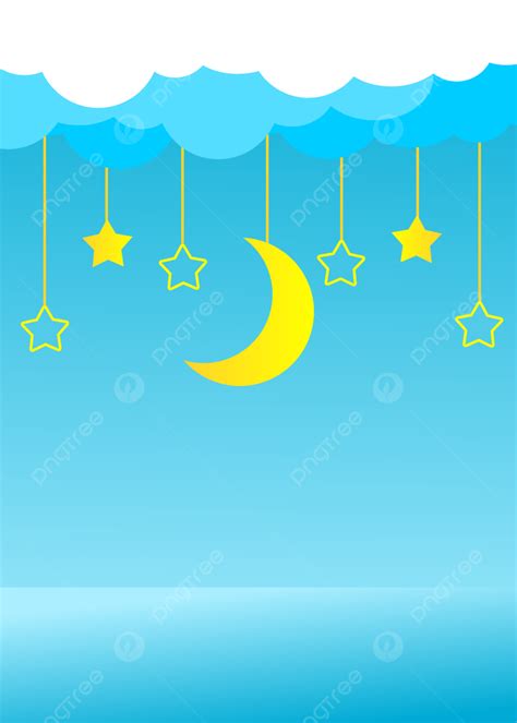 Cartoon Cute Beautiful Night Sky Background Wallpaper Image For Free