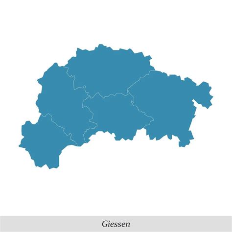 map of Giessen is a region in Hesse state of Germany 41268468 Vector ...