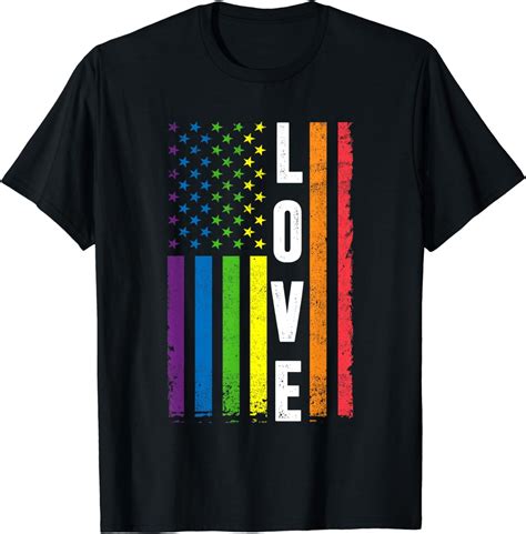 Gay Pride Gifts Men Women Lgbt Rainbow Flag Gay Love T Shirt Walmart