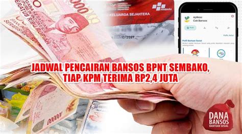 GERCEP Ini Jadwal Pencairan Bansos BPNT Sembako Tiap KPM Terima Rp2 4