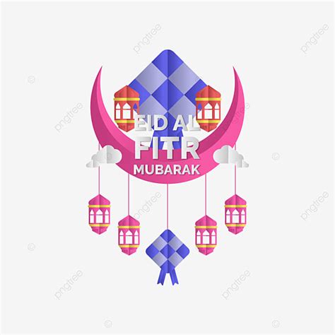 Hermoso Diseño De Eid Al Fitr Mubarak PNG Antecedentes Islámico