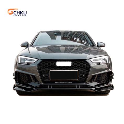 For 2017 2019 Audi A4 B9 Front Bumper Upgrade RS4 Body Parts With