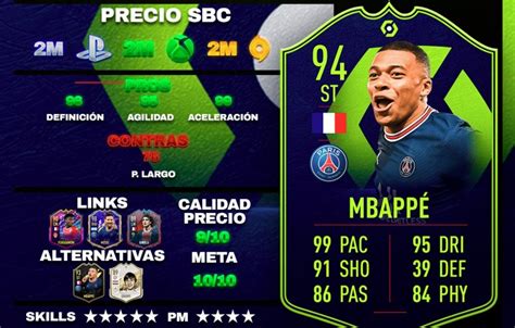 ¿merece La Pena El Sbc Kylian Mbappé Potm Soluciones A Sus Desafíos