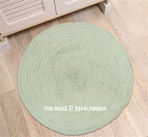 Feet Braided Ivory Round Jute Area Rug Royalfurnish