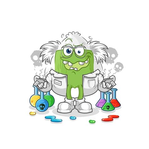 Premium Vector Onigiri Mad Scientist Illustration Character Vector