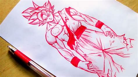 Learn How To Draw Goku Mui Legends Step By Step From Dragon Ball