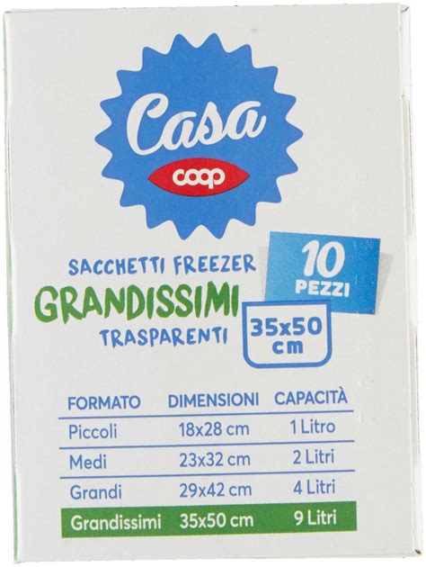 Unicoop Firenze Sacchetti Freezer Coop Casa Grandissimi Cm X Pz