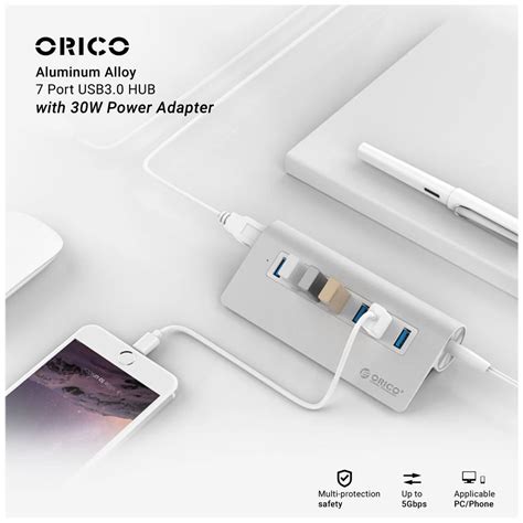 ORICO RICO Aluminum 7 Port USB3 0 HUB Converter Ryans