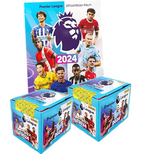 Panini Premier League 2024 Sticker Album 2 Displays 100 Tüten