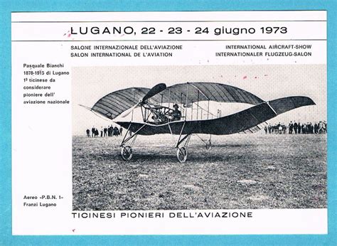 VOLO SPECIALE Lugano Agno 22 24 VI 1973 Unterschrift Pilot Kaufen