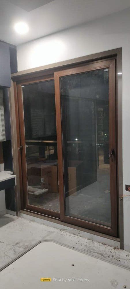 Interior Brown UPVC Glass Sliding Door 6mm At Rs 800 Sq Ft In Pune