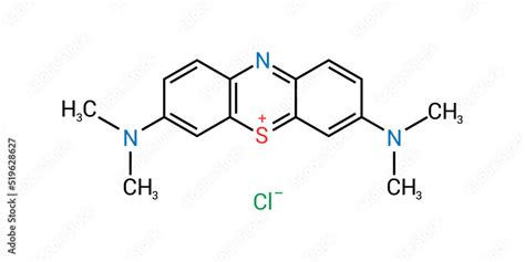 chemical structure of methylene blue Stock Vector | Adobe Stock