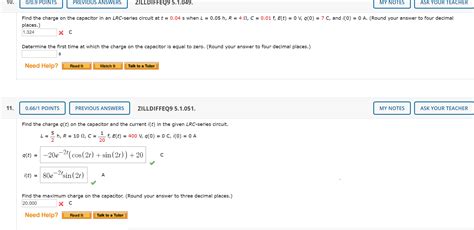 Solved Points Previous Answers Zilldiffeq Chegg