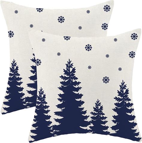 Amazon Cxmeifly Christmas Pillow Covers X Inch Set Of White